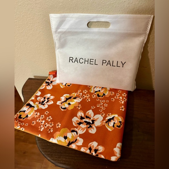 Rachel Pally Handbags - Rachel Pally Orange Floral Clutch Cosmetic Bag Makeup Pouch Travel Organizer